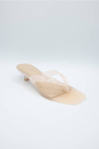 Top Moda Violet Jellie Kitten Heels for Women in Nude