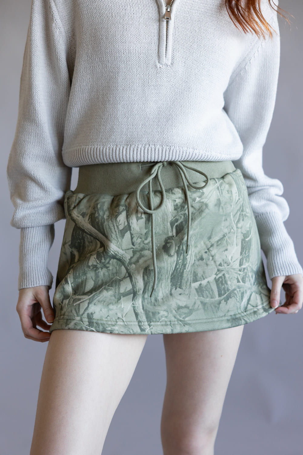 Tree Camo Mini Skort for Women in Sage Camo