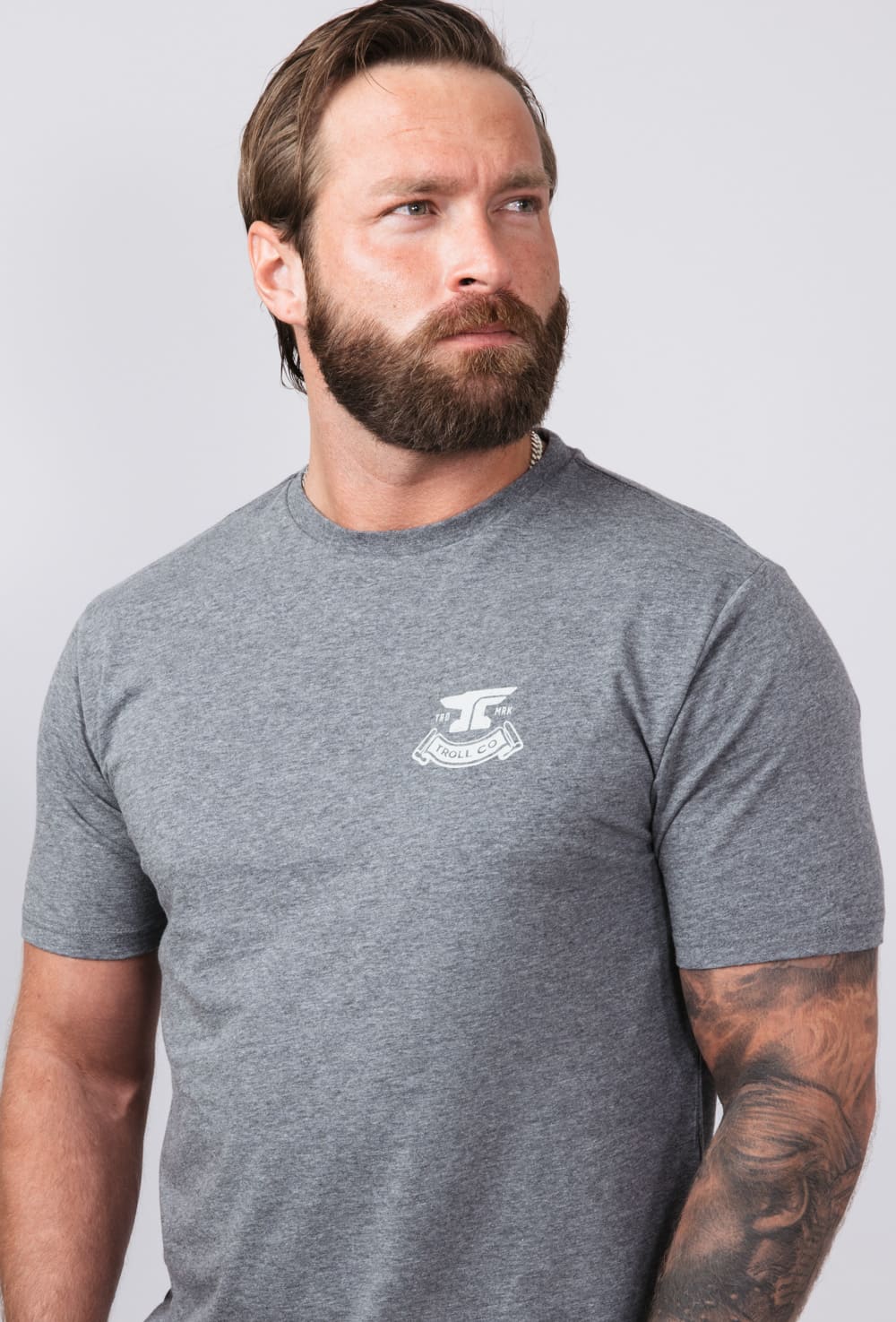 Troll Co Haggler T-Shirt for Men in Charcoal