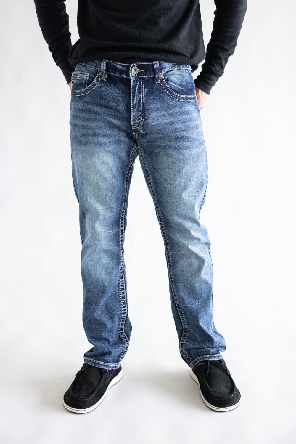 True Luck Afton Bootcut Stretch Jeans for Men | TL22031409 – Glik's
