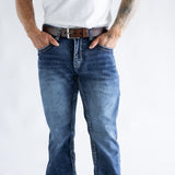 True Luck Bell Bootcut Stretch Jeans for Men