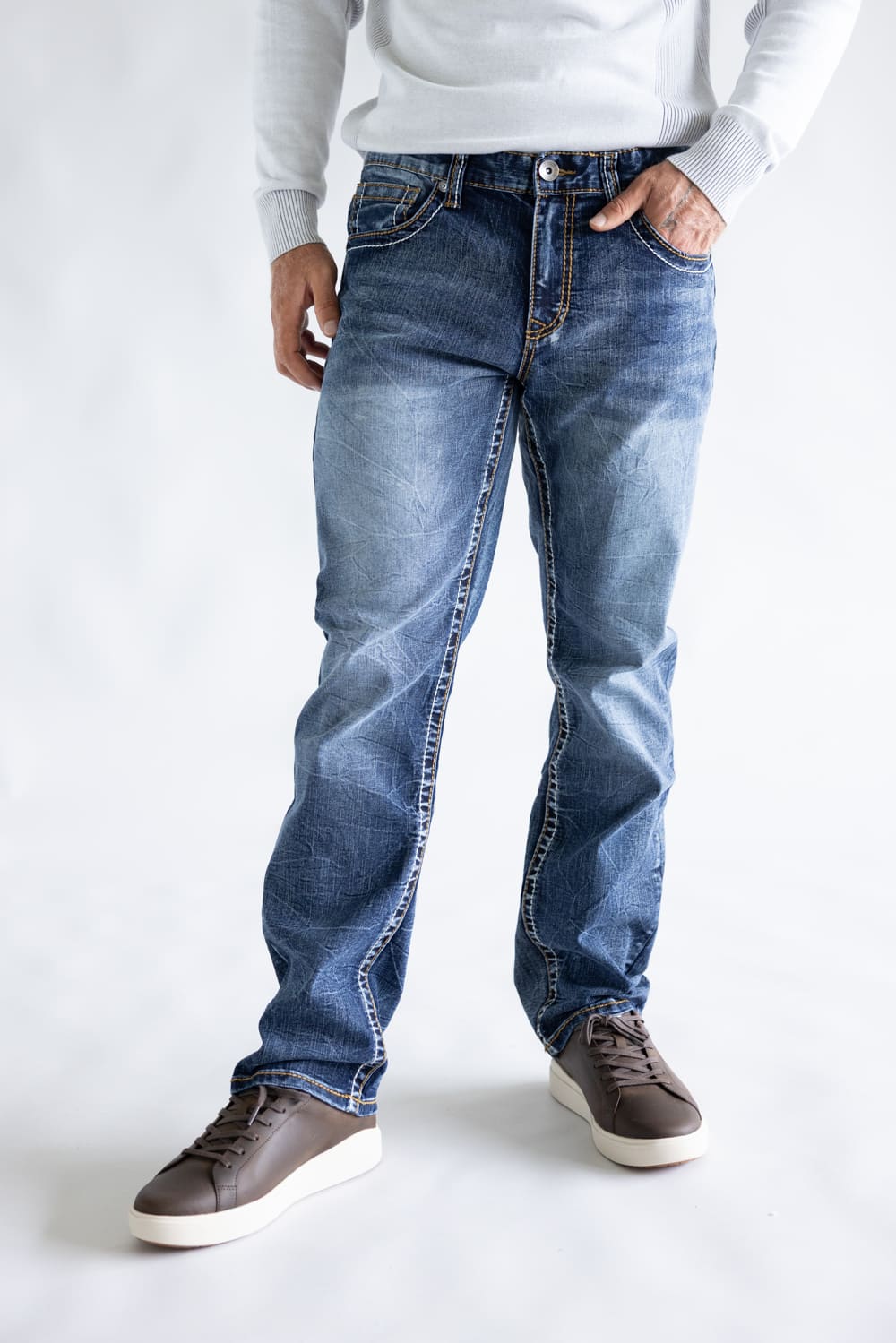 True Luck Dow Bootcut Stretch Jeans for Men