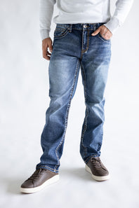 True Luck Dow Bootcut Stretch Jeans for Men