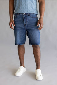 Truth + Triumph 10” Dark Wash Denim Shorts for Men