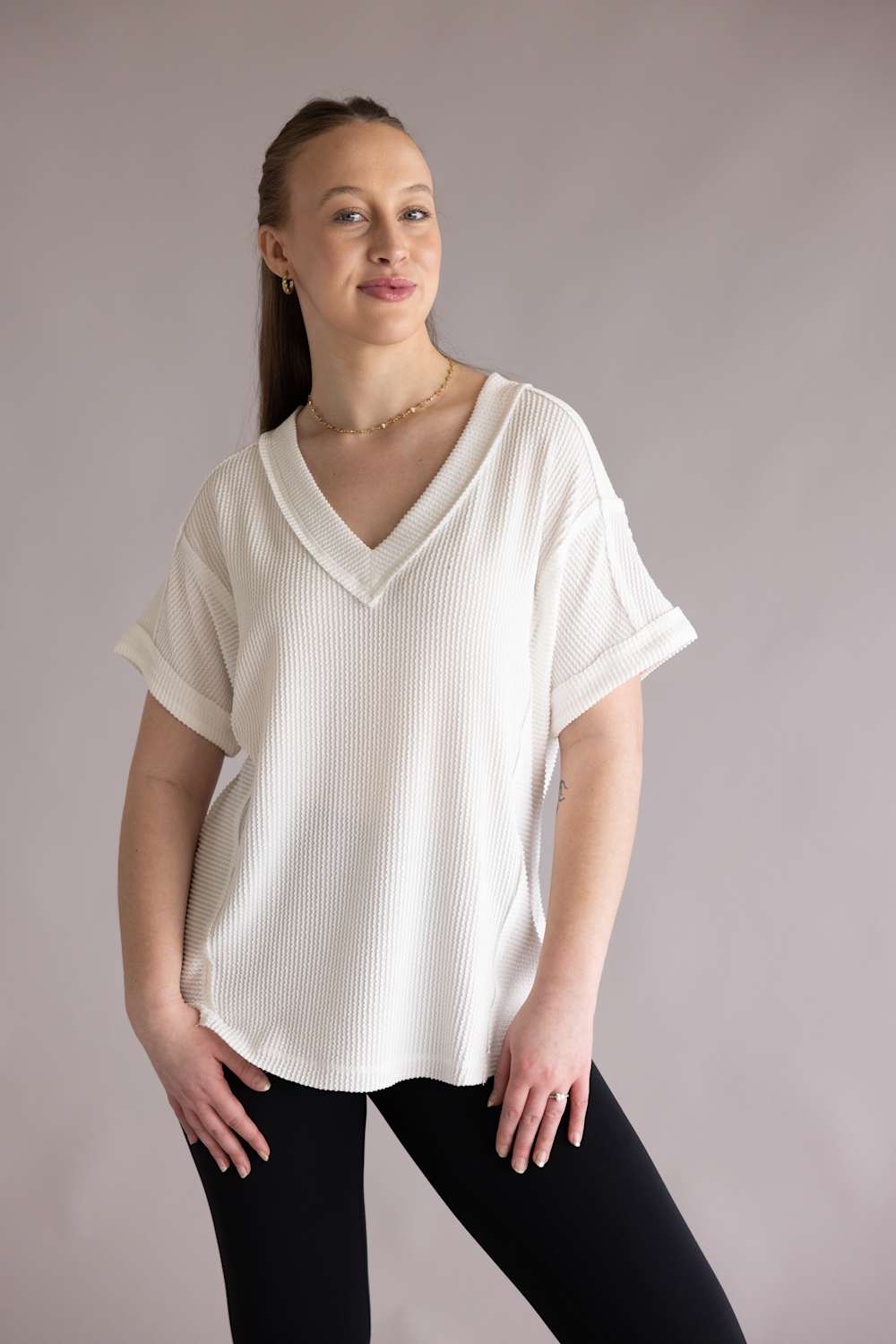 Urban Rib Top for Women in Off White