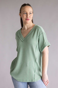 Urban Rib Top for Women in Sage