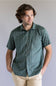 Union Venice Printed Rayon Button Up Shirt for Men in Eucalyptus