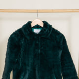 Youth Faux Fur Coat for Girls in Green