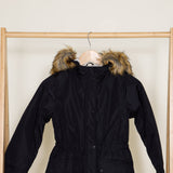 Youth Micro-Tech Coat for Girls in Black