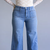 Vervet Super Soft High Rise Wide Crop Jeans for Women