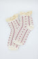 Rosebud Waffle Knit Socks for Women in White