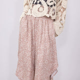 Floral Midi Skirt for Women in Pink 