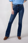 Vervet High Rise Dark Wash Trousers Hem Bootcut Jeans for Women