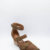 Very G Irina 3 Buckle Heels for Women in Tan
