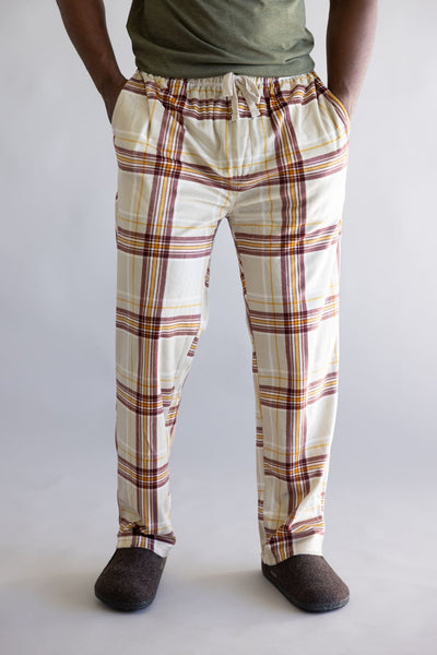 Weatherproof Silky Lounge Pants for Men in Oatmeal