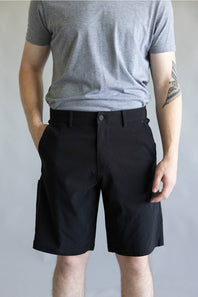Weatherproof Vintage 9.5" Tech Utility Shorts for Men in Black
