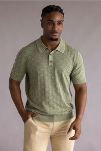 Weatherproof vintage diamond polo sweater seagrass