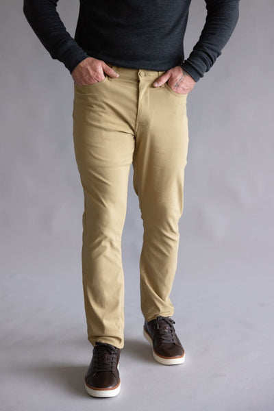 Weatherproof Vintage Momentum 5 Pocket Pants for Men in Khaki