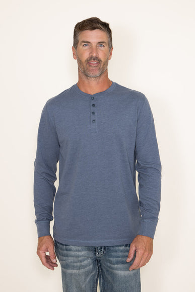Weatherproof Vintage Jersey Henley Shirt for Men in Blue