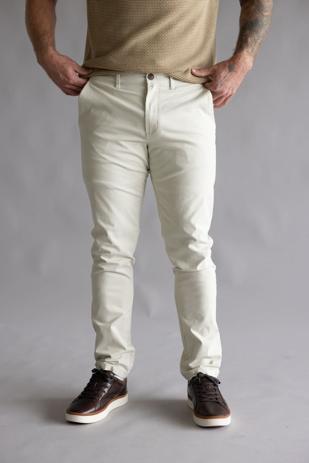 Weatherproof Vintage Leader Chino Pants for Men in Sandstorm