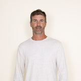 Weatherproof Vintage Long Sleeve Jersey Henley Shirt for Men in Oatmeal White