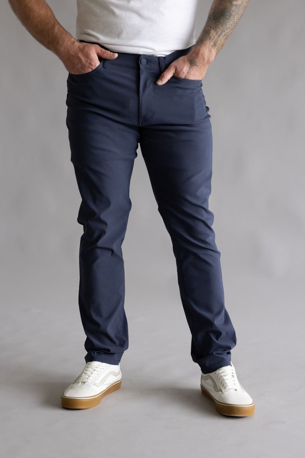 Weatherproof Vintage Momentum 5 Pocket Pants for Men in Anchor Blue