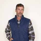 Weatherproof Vintage Quilted Vest for Men in Blue
