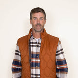 Weatherproof Vintage Quilted Vest for Men in Carmel Brown