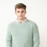 Weatherproof Vintage Stone Wash Crewneck Sweater for Men in Green