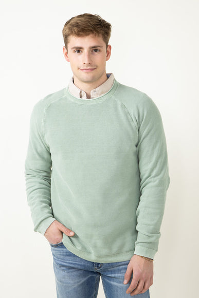 Weatherproof Vintage Stone Wash Crewneck Sweater for Men in Green