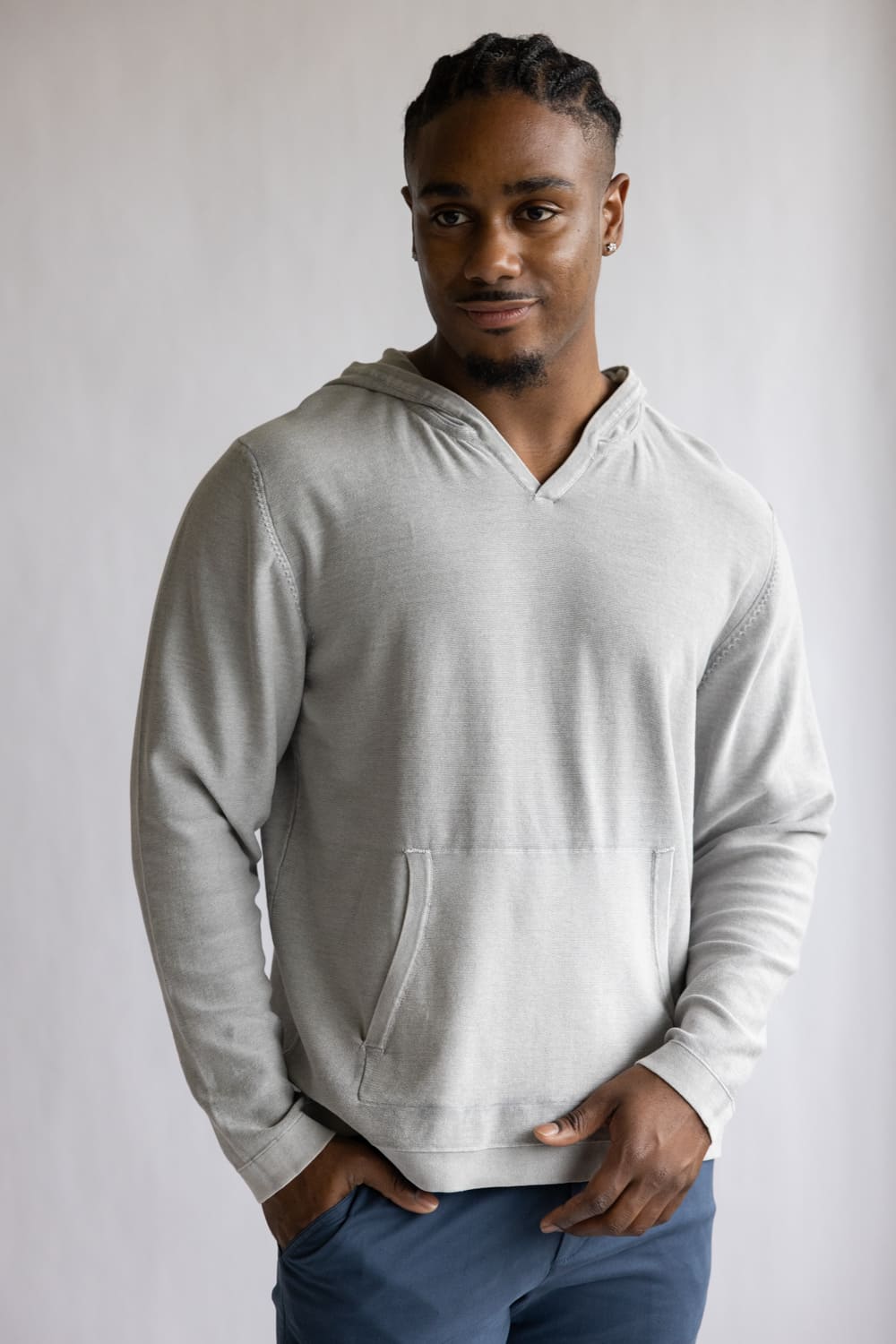 Weatherproof Vintage Stonewash Hoodie for Men in Ultimate Grey