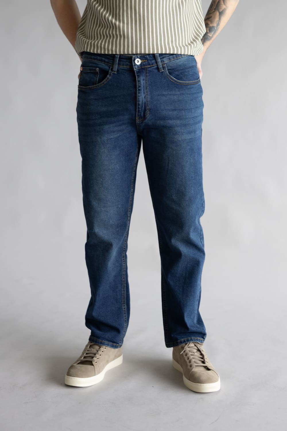 Weatherproof Vintage Straight Jeans for Men in Riverstone