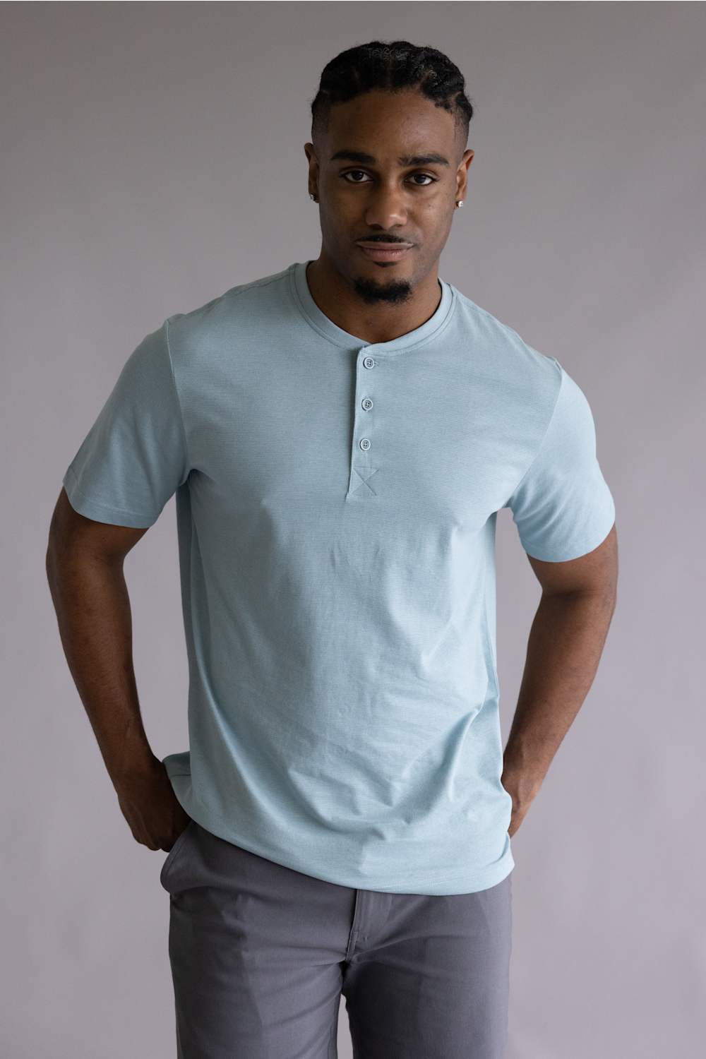 Weatherproof Vintage Sueded Jersey t shirt blue stone