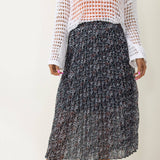 Wishlist Floral Pleated Midi Skirt for Women in Black