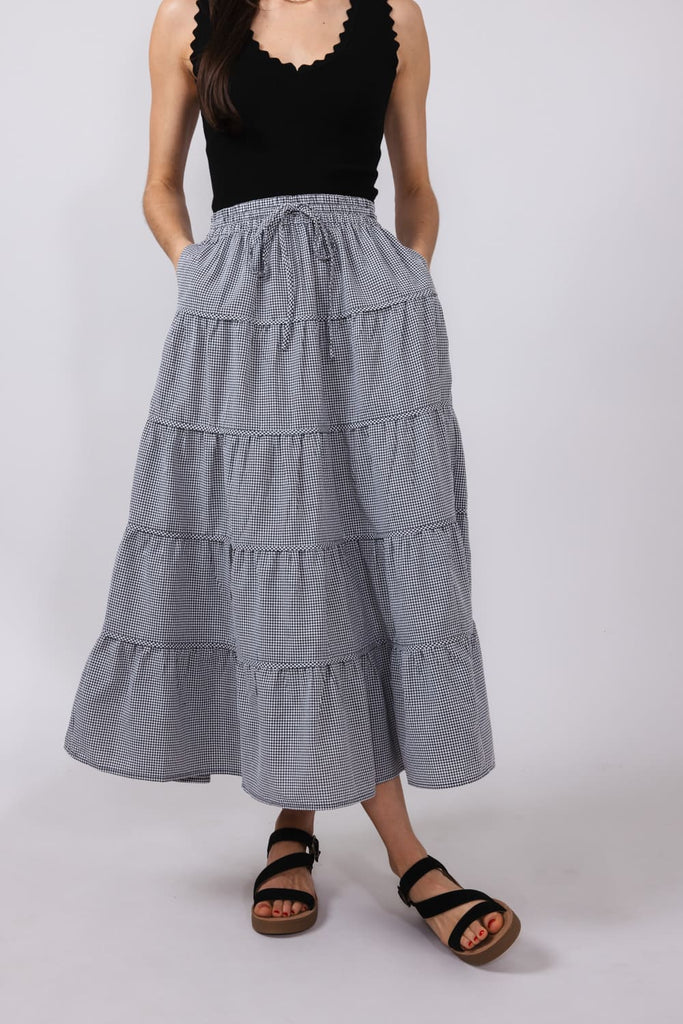 スカート gotohollywood Mix Checked Ribbon Skirt gotohollywood Mix Checked Ribbon Skirt（Repost