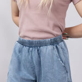 Wishlist Pull On Washed Denim Shorts for Women