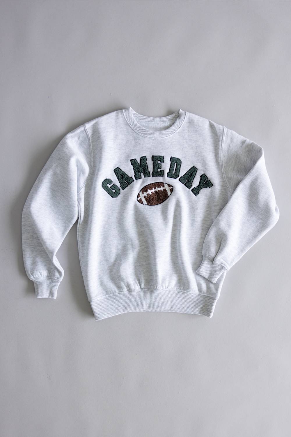 Youth Gameday Crewneck for Girls in Ice Grey