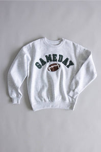Youth Gameday Crewneck for Girls in Ice Grey