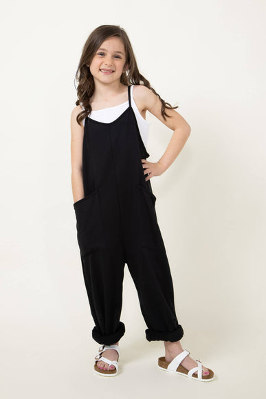 Youth Knit Onesie for Girls in Black
