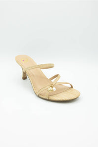 Zico Raffia Kitten Heels for Women in Natural
