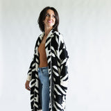 Zig Pattern Cardigan for Women in Black
