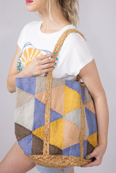  Isla Jute Tote Bag in Multi 