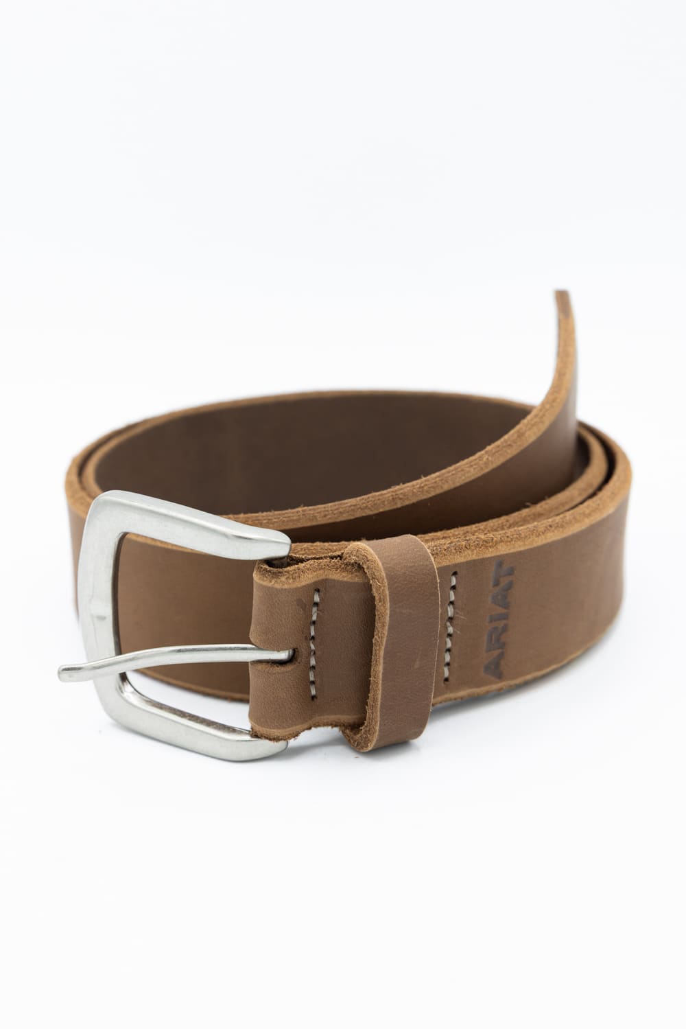 Ariat Beveled Edge Barn Belt for Men in Lite Brown