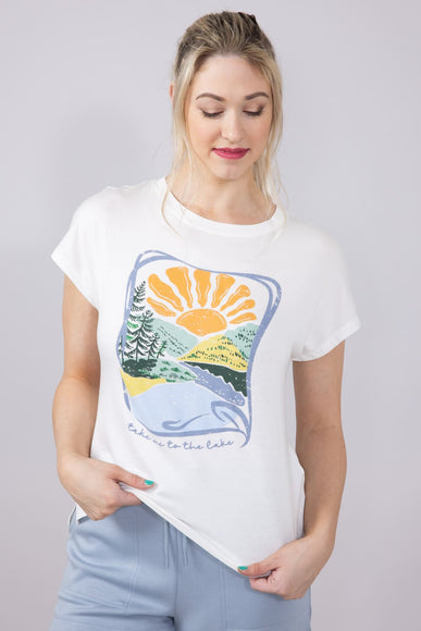 C&C California Lake Camille Every Day T-Shirt for Women in White