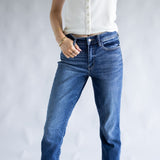 Judy Blue Mid Rise Cuffed Boyfriend Jeans for Women