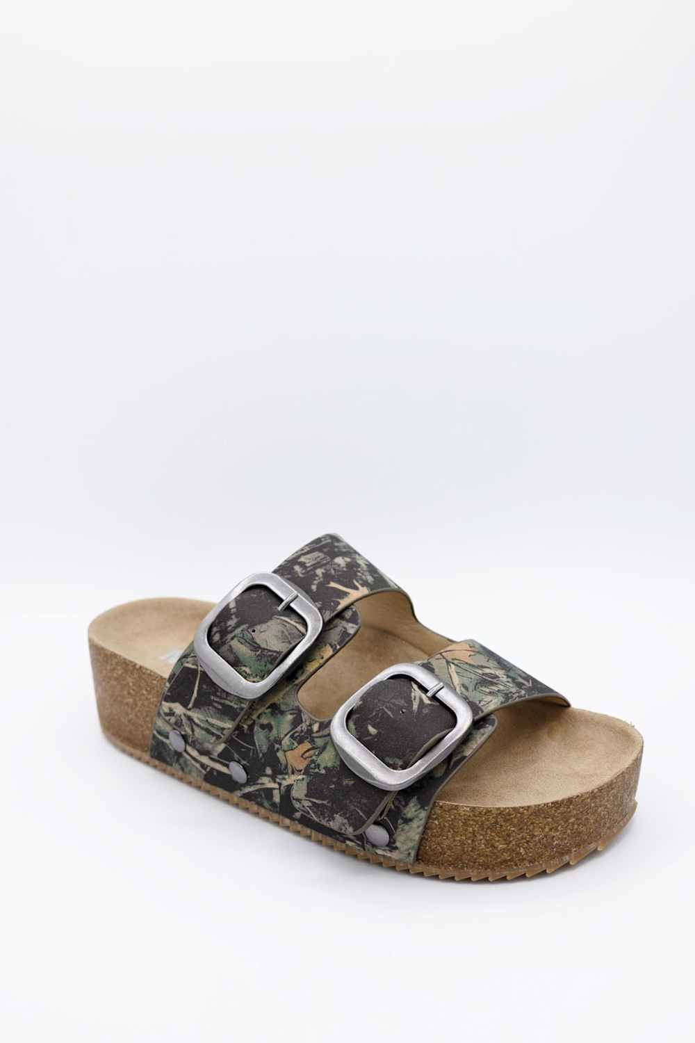 MIA Qianna Platform Sandals for Women in Camo
