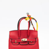 Mini Purse Charm in Red 