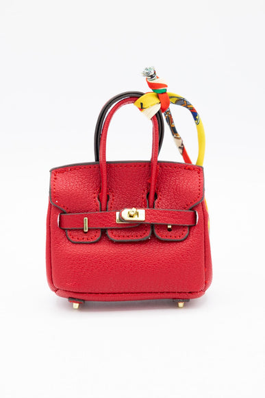 Mini Purse Charm in Red 