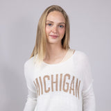 Ocean Drive Michigan Lightweight Sweater for Women in White