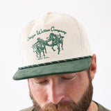 Seager Los Rios Corduroy Snapback Hat for Men in Natural/Green